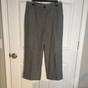 Loft Gray Cuffed Ankle Pants